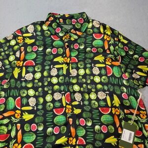 NWT (210$) Denim Tears kiss my grits mens button up fruit print long sleeve SZ S